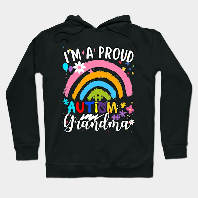 I'm a proud autism grandma rainbow autism awarness Hoodie by Radoxompany